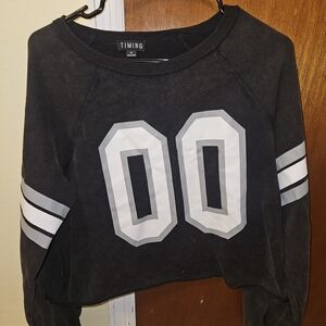 Timing Black and White Numbered Sweater